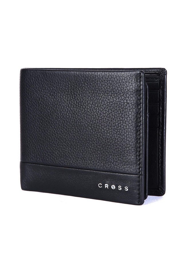 Cross Black Men's Wallet Stylish Genuine Leather Wallets for Men Latest Gents Purse with Card Holder Compartment (AC948799_3-1)