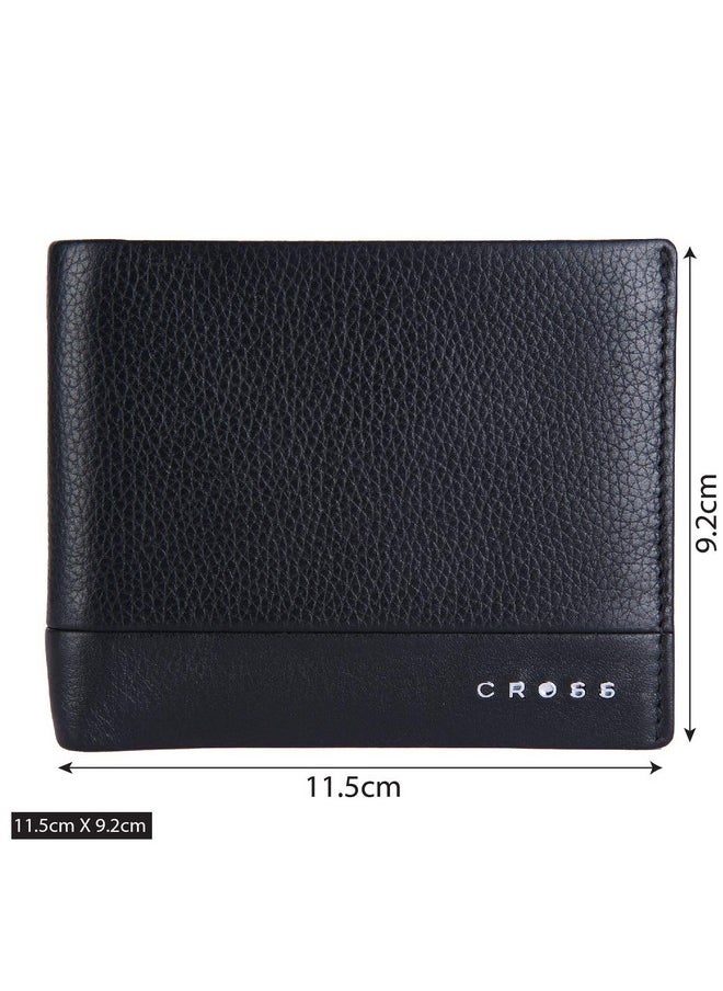 Cross Black Men's Wallet Stylish Genuine Leather Wallets for Men Latest Gents Purse with Card Holder Compartment (AC948799_3-1)