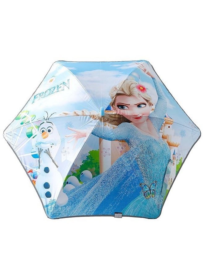 Kuber Industries Disney Frozen Print Umbrella For Kids|Automatic Umbrella For Rain (Sky Blue)