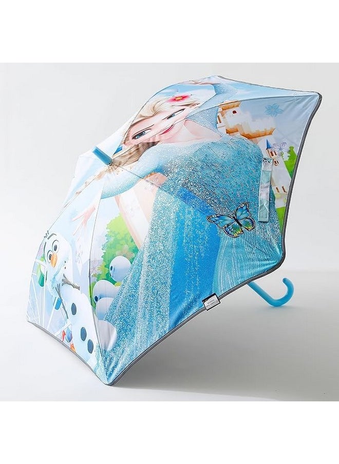 Kuber Industries Disney Frozen Print Umbrella For Kids|Automatic Umbrella For Rain (Sky Blue)