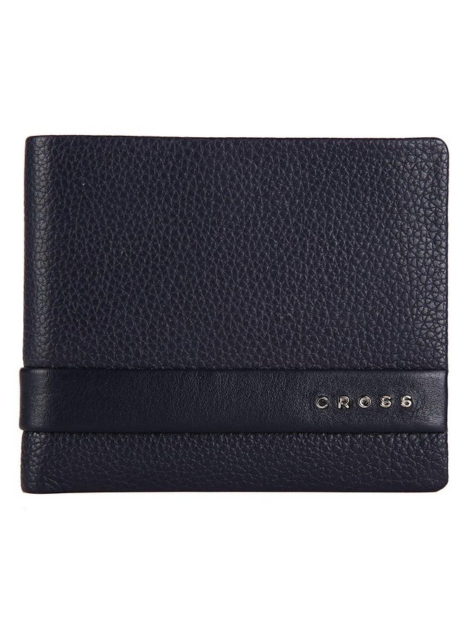 Cross Navy Men's Stylish Genuine Leather Slim Wallet with 6 Months Warranty (AC978121_1-5)