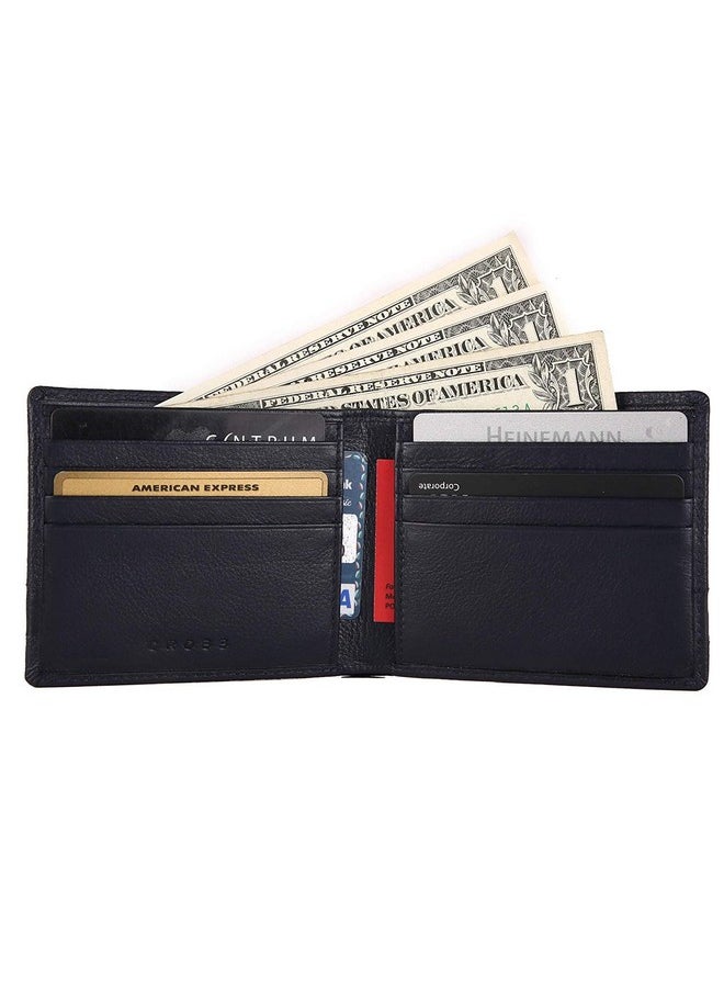 Cross Navy Men's Stylish Genuine Leather Slim Wallet with 6 Months Warranty (AC978121_1-5)