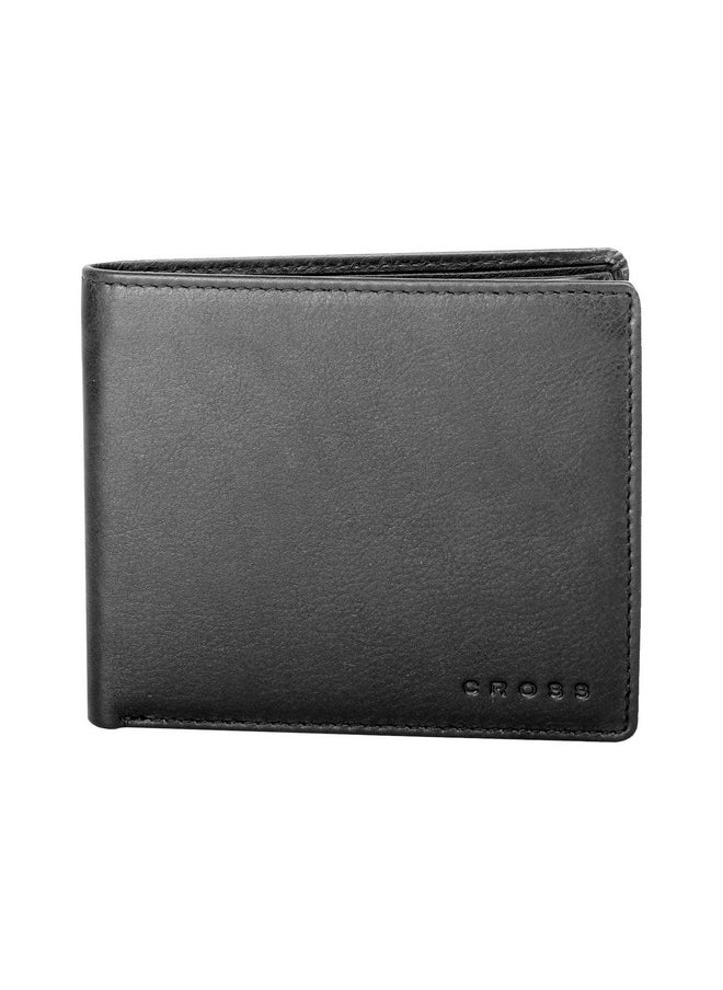 Cross Leather Men's Wallet, Gents Leather Purse with Card Solts | Black