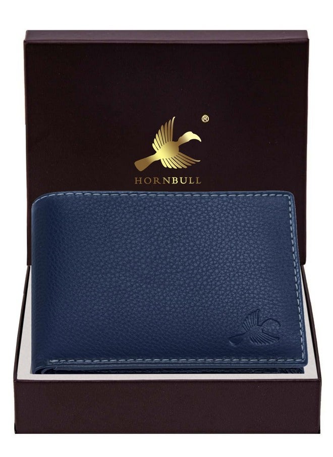 HORNBULL Maddison Mens Navy Genuine Leather Wallet | Elegant and Stylist Wallet with RFID Blocking | Gift Wallets for Men