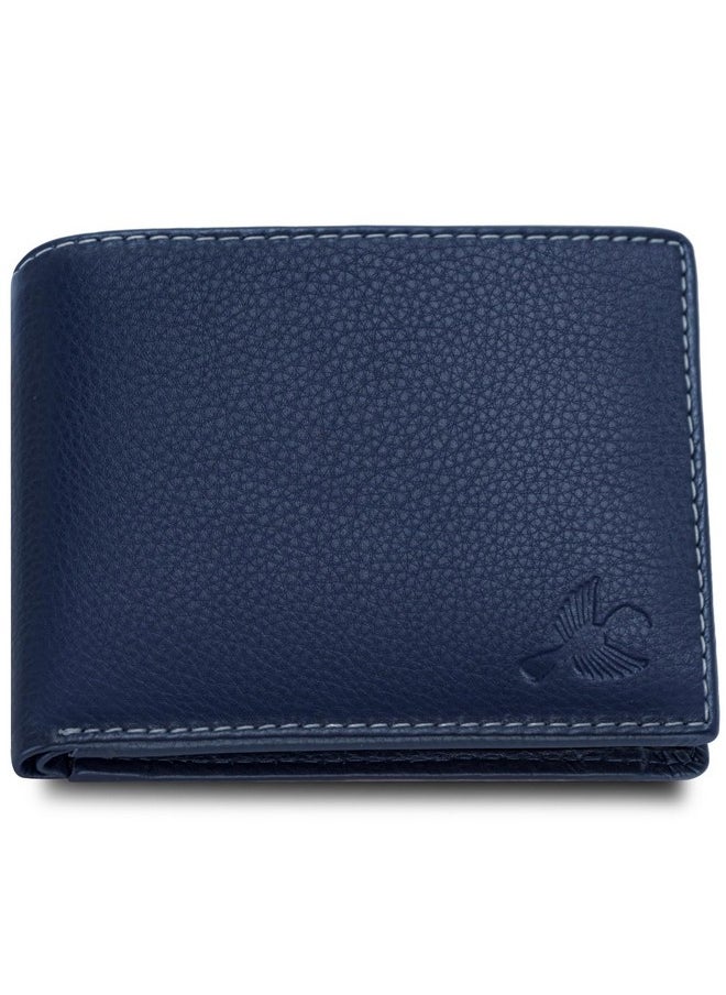 HORNBULL Maddison Mens Navy Genuine Leather Wallet | Elegant and Stylist Wallet with RFID Blocking | Gift Wallets for Men