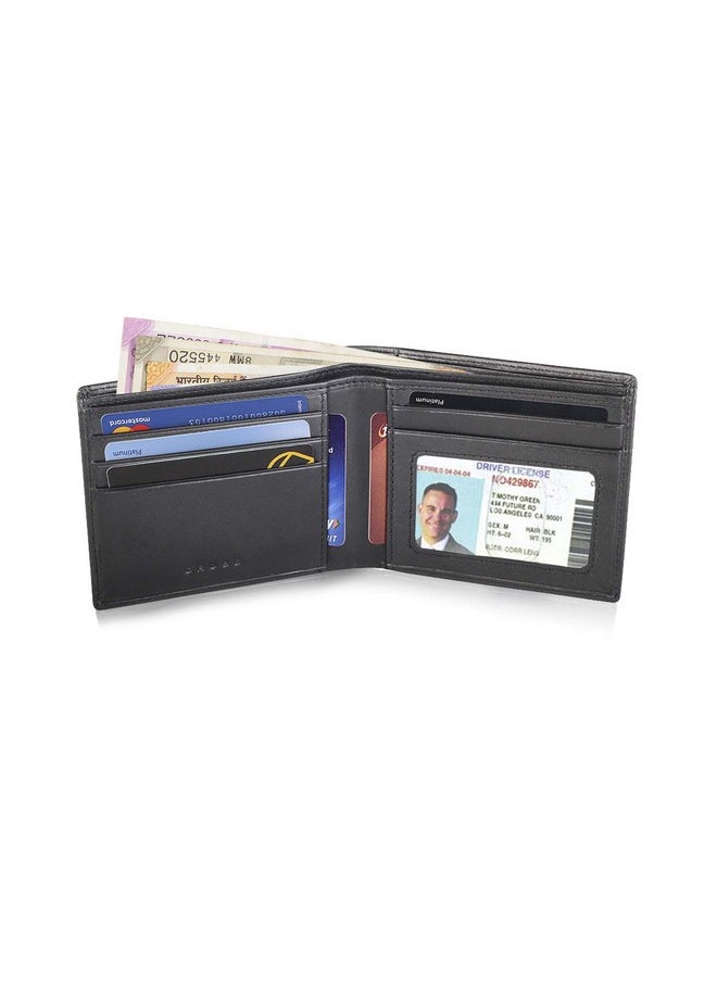 Cross Classic Century Branded Bi-Fold ID Wallets for Men Leather with Easy Compartment for Card - Black