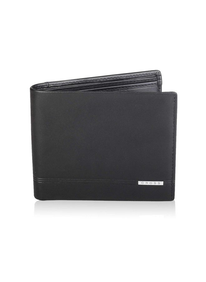 Cross Classic Century Branded Bi-Fold ID Wallets for Men Leather with Easy Compartment for Card - Black