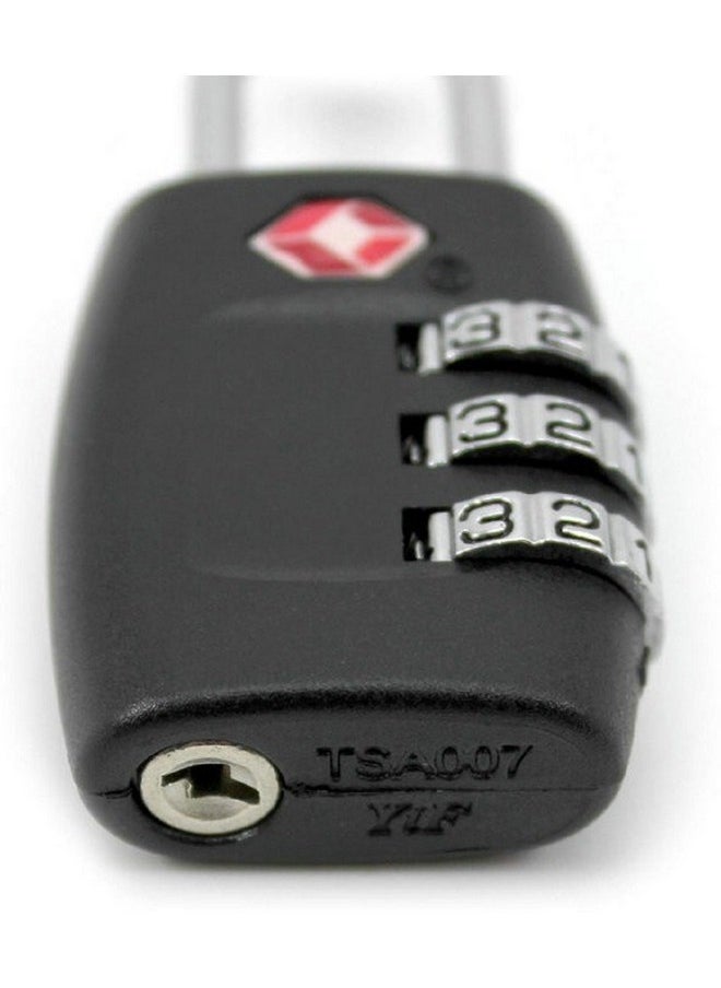 DOCOSS-Set of 2-331-METAL TSA Lock 3 Digit for Luggage Bag International Number Password Travel Locks(Muliti-Color)