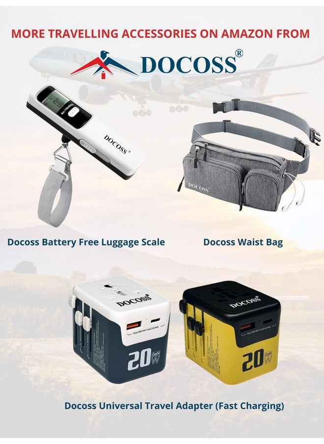 DOCOSS-Set of 2-331-METAL TSA Lock 3 Digit for Luggage Bag International Number Password Travel Locks(Muliti-Color)