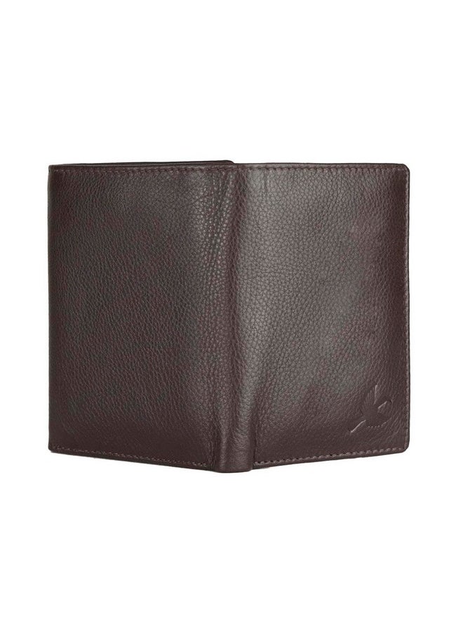 HORNBULL Men's Brown Tri Fold Genuine Leather Wallet for Men | Branded Mens Wallet with RFID Blocking | Classic Design Gift Wallet for Mens and Boys