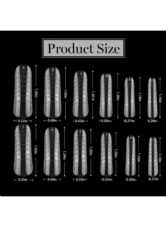 Beetles Poly Extension Gel Dual Nail Forms - 144 Pcs Builder Flat Stiletto Molds Coffin False Tips for Gel Manicure Nail Art Design Salon DIY at Home