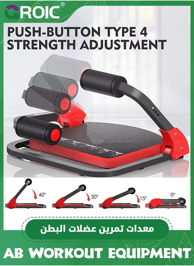 Ab Workout Equipment,Ab Machine for Stomach Workout,Ab Trainer Machine for Home, Ab Crunch Machine for Home Exercise,Sit Up Machine with Resistance Bands,Core Exercise Machine