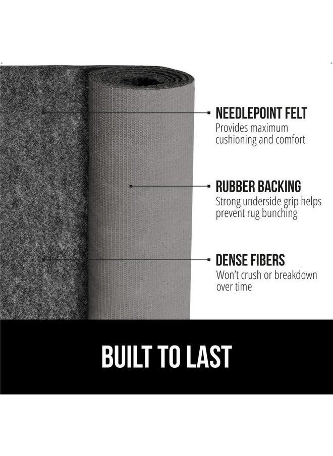 Gorilla Grip Felt and Natural Rubber Stay in Place Slip Resistant Rug Pad, 1/8” Thick, 5x8 FT Protective Padding for Under Area Rugs, Cushioned Gripper Pads, Carpet Runners, Hardwood Floors Protection