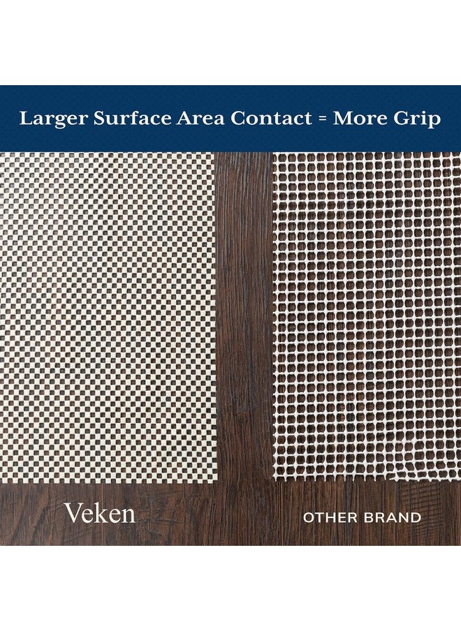 Veken 4x6 Rug Pad Gripper for Hardwood Floors, Non Slip Rug Pads for Area Rugs, Thick Rug Grippers for Tile Floors, Under Carpet Anti Skid Mat, Keep Your Rugs Safe and in Place