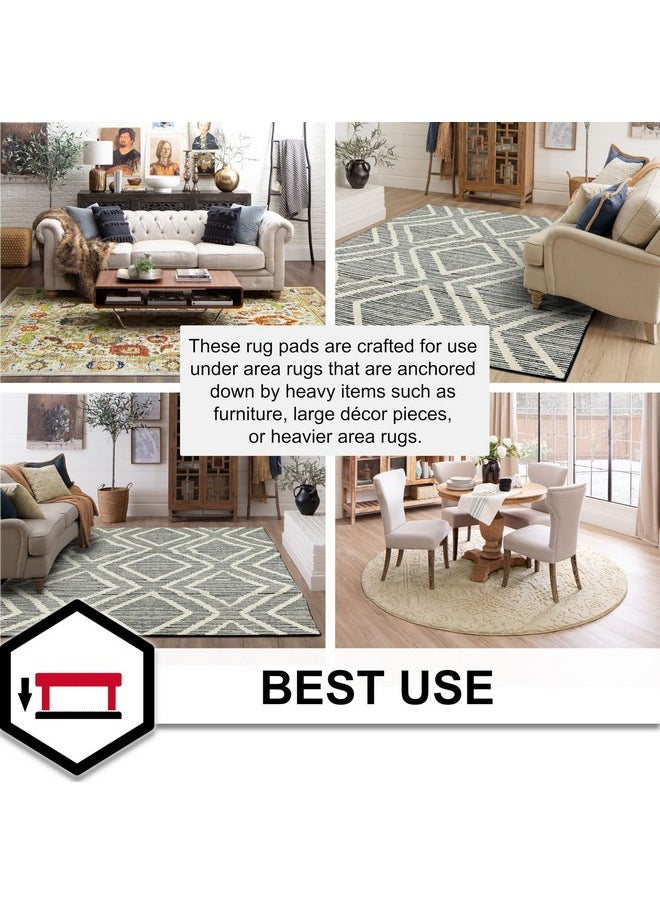 Mohawk Home 4' x 6' 1/4 Rug Pad 100% Felt Protective Cushion, Premium Comfort Underfoot - Safe for All Floors, Grey