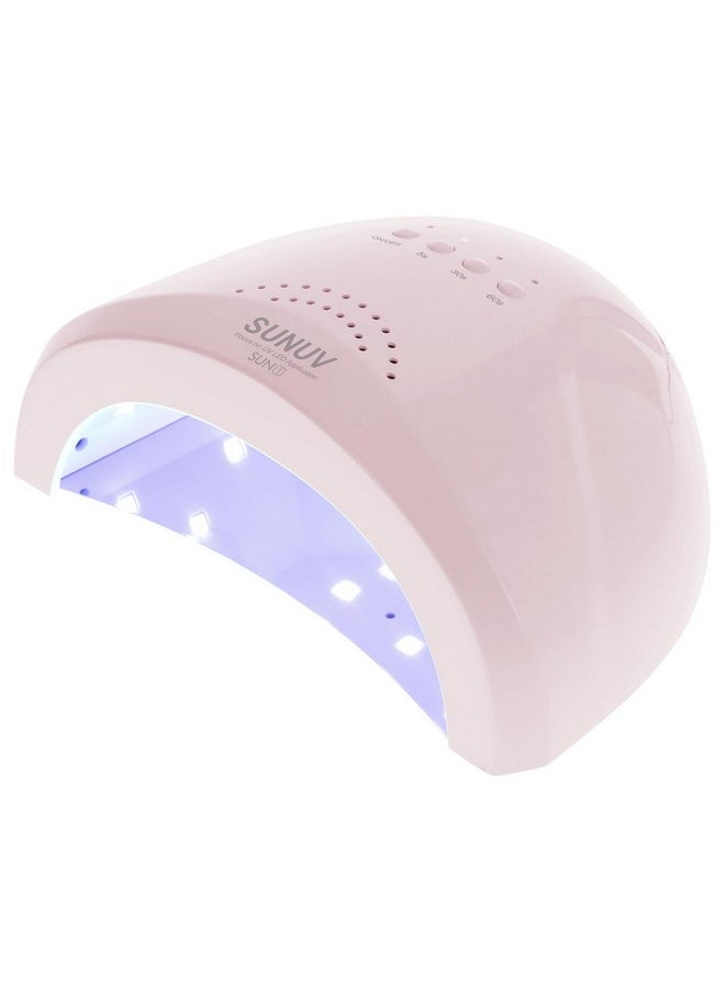 SUNUV 48W UV Light for Gel Nails, Nail Dryer for Gel Polish with 3 Timer Settings Professional UV Nail Lamp Nail Art Tools Auto Sensor SUNone Pink