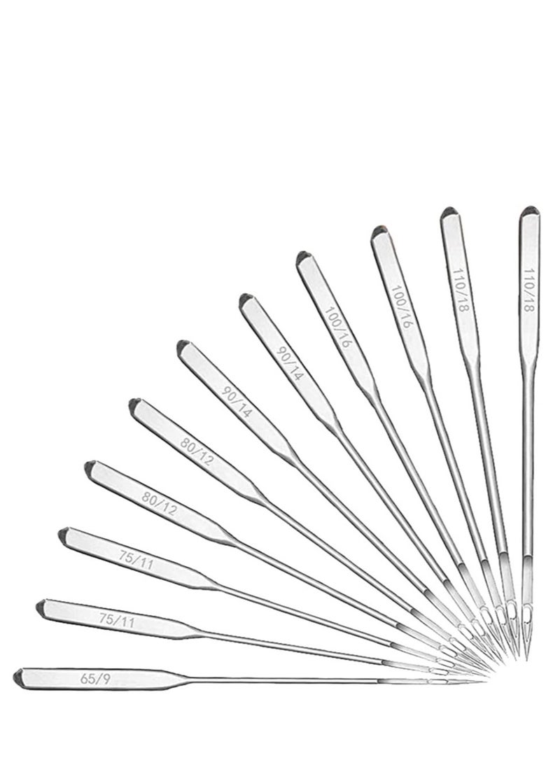 Universal Sewing Machine Needles Set - 60 Heavy Duty Ballpoint Needles for Denim, Leather, and Jersey - Essential Sewing Accessories for All Machines