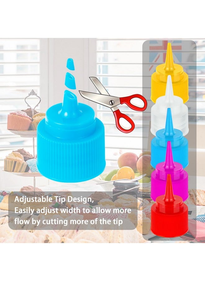 suoundey 10pcs Squeeze Writer Bottles 30ml/60ml Plastic Icing Bottles Small Easy Squeeze Bottle 1 And 2 Ounce For Cakes Cookie Decorating, Food Coloring, Food DIY & Ice Cream Decoration