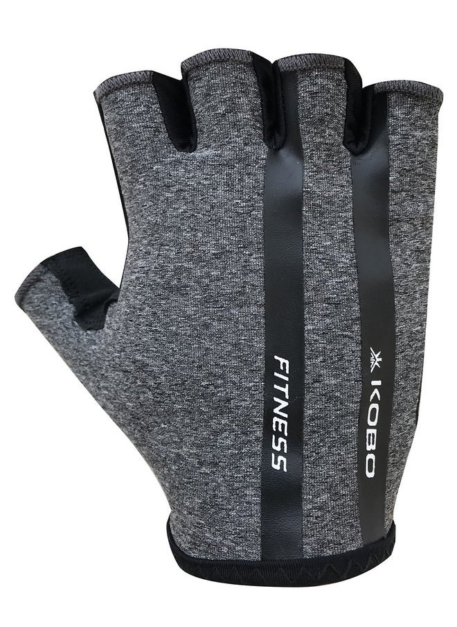 Wtg-23 Lycra-Spandex Gym Gloves, Medium (Grey)