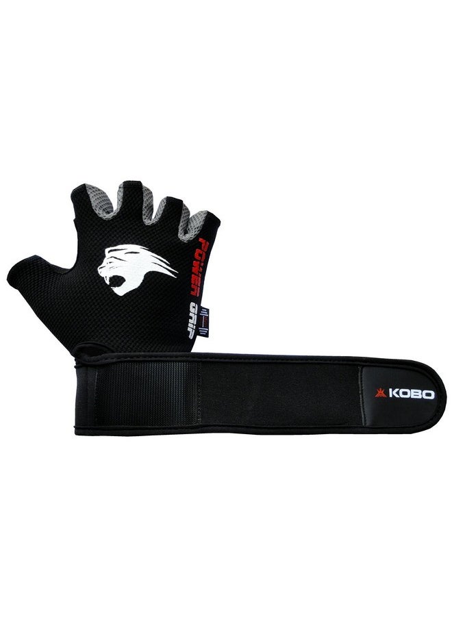 Weight Lifting Fitness Gym Gloves With Wrist Support (Medium)