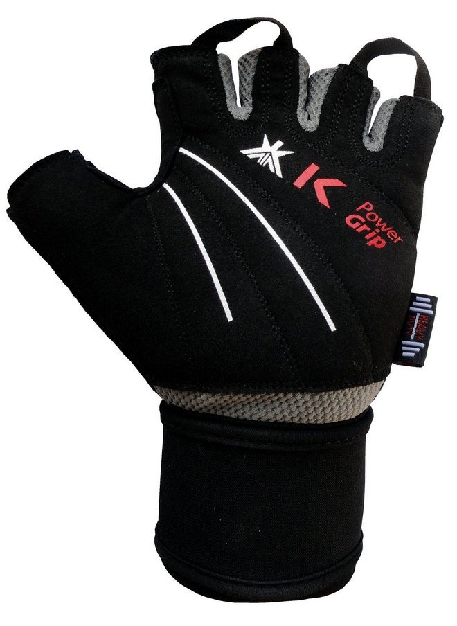 Weight Lifting Fitness Gym Gloves With Wrist Support (Medium)