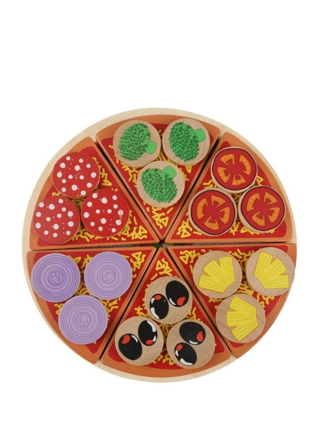 Veg Pizza Toy DIY Pizza Play Food Set for Role Play Toys for Children Kids Learning and Educational Gift