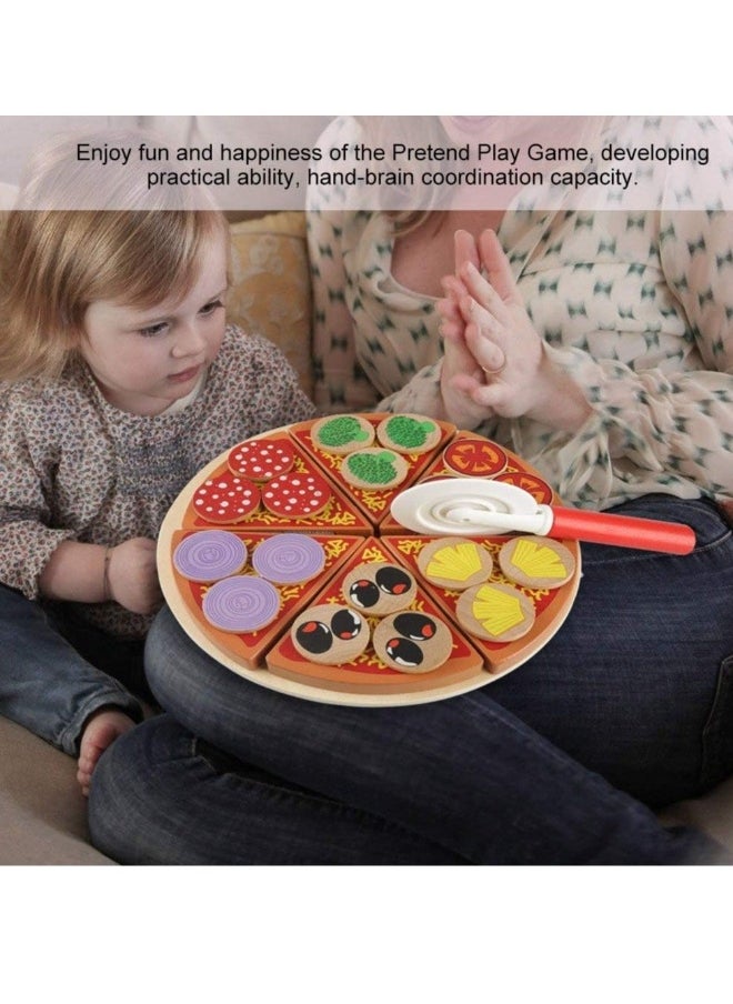 Veg Pizza Toy DIY Pizza Play Food Set for Role Play Toys for Children Kids Learning and Educational Gift