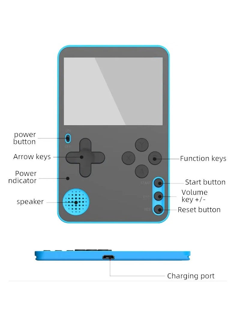 K10 Handheld Game Console, Built-in 500 Classic Games, 2.4