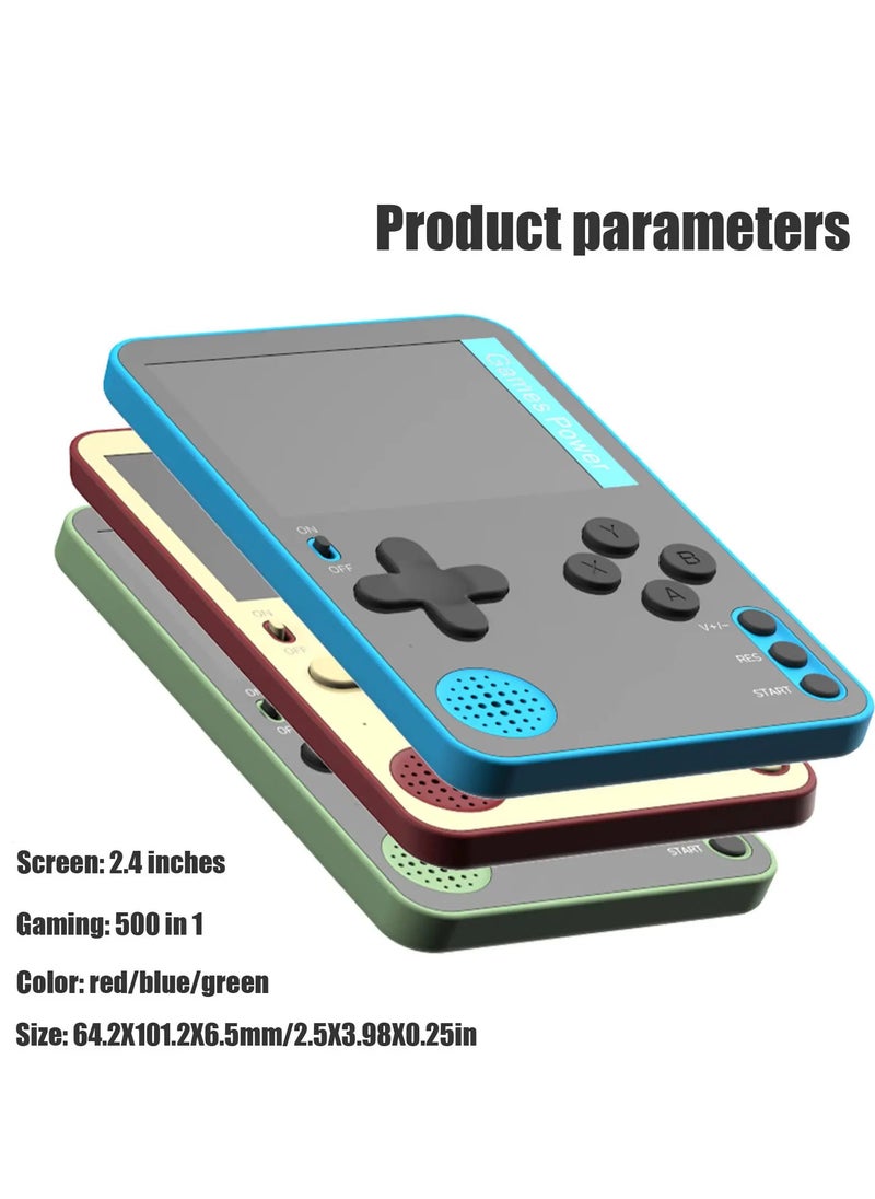 K10 Handheld Game Console, Built-in 500 Classic Games, 2.4