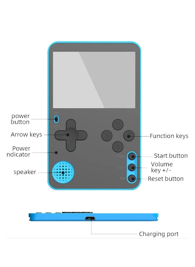 K10 Handheld Game Console, Built-in 500 Classic Games, 2.4