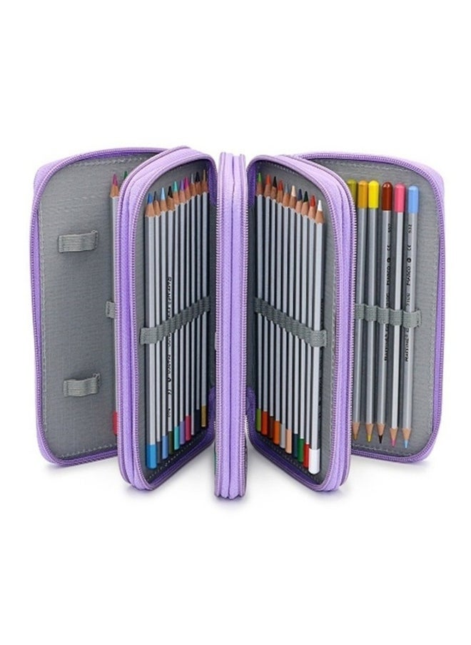 72-Hole Drawing Pen Storage Pencil Case,Purple