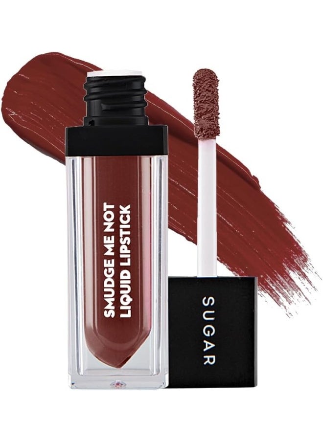 Smudge Me Not Liquid Lipstick14 Teak Mystique (Warm Brown) Intensely Pigmented Liquid Matte Finish, Longwearing Formula, Smudgeproof