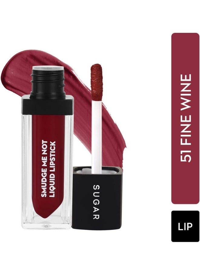 Smudge Me Not Liquid Lipstick (51 Fine Wine (Burgundy Red))