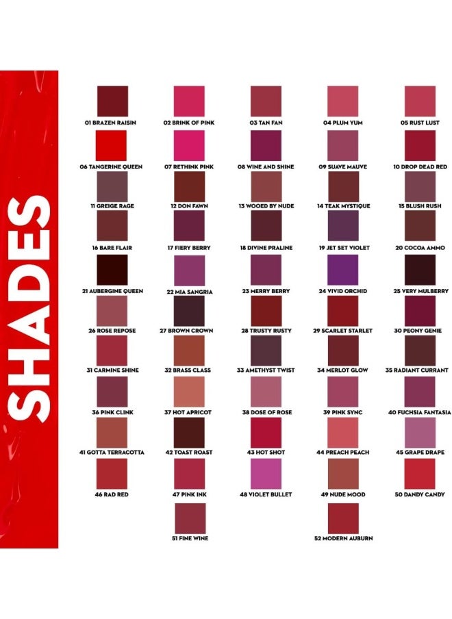 Smudge Me Not Liquid Lipstick (51 Fine Wine (Burgundy Red))