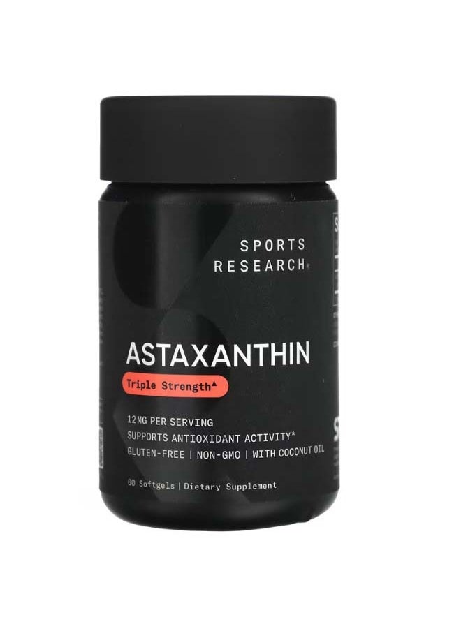 Astaxanthin Triple Strength 12 mg 60 Softgels