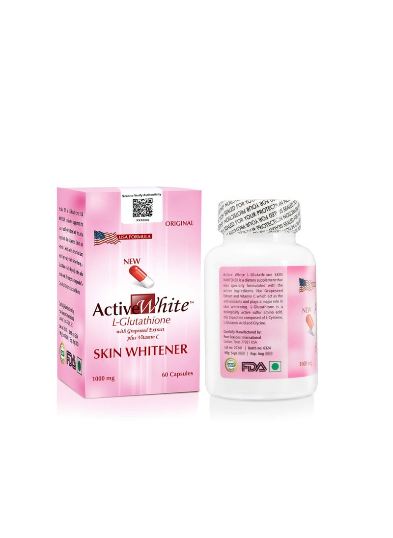 Active White L-Glutathione – Skin Whitening Capsules for a Brighter, Healthier Glow