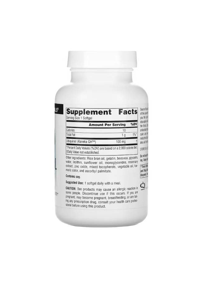 Ubiquinol CoQH 100 mg 90 Softgels
