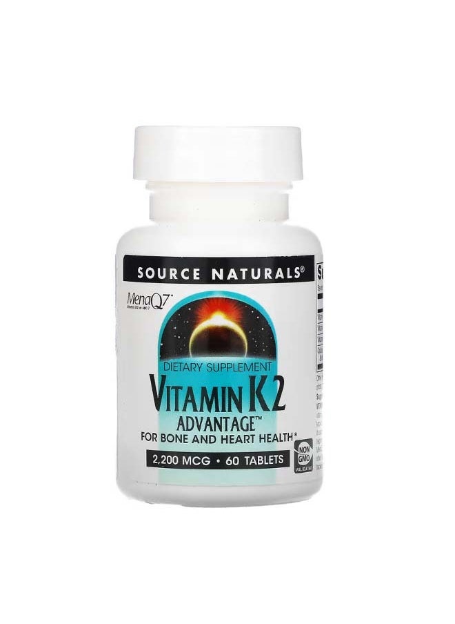 Vitamin K2 Advantage 2200 mcg 60 Tablets