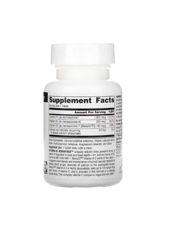 Vitamin K2 Advantage 2200 mcg 60 Tablets