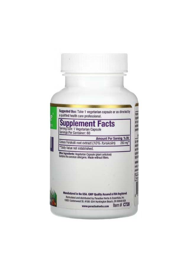 Coleus Forskolii 60 Vegetarian Capsules