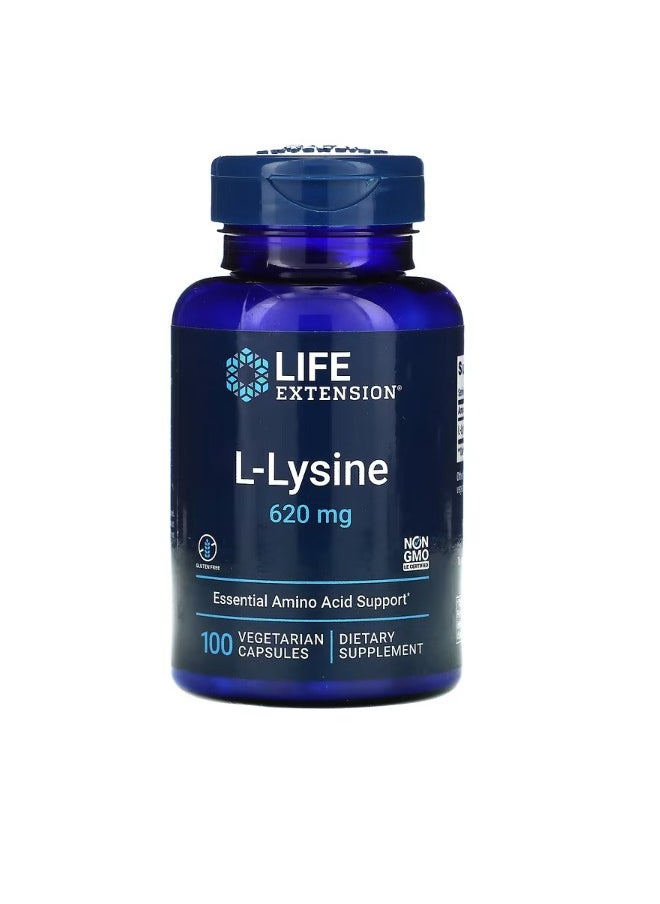 L Lysine 620 mg 100 Vegetarian Capsules