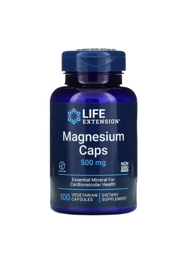Magnesium Caps 500 mg 100 Vegetarian Capsules