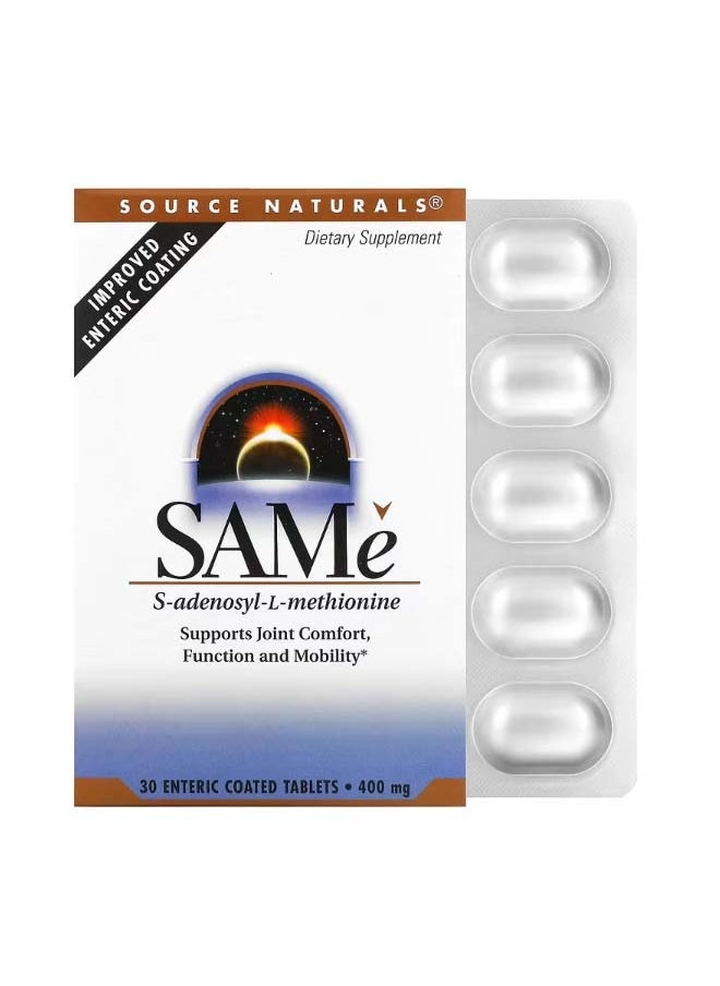 SAMe  400 mg 30 Enteric Coated Tablets