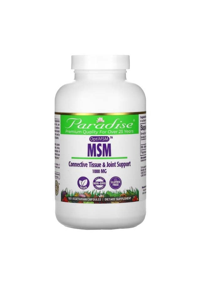 MSM 1000 mg 180 Vegetarian Capsules