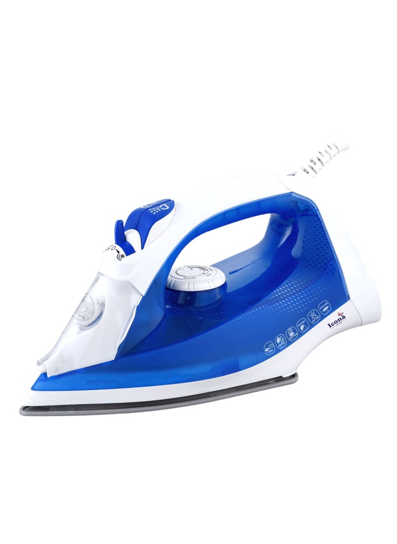 Icona Professional Industrial Steam Iron – Portable Economic High-Performance Steam Iron for Clothes, Lightweight Design, Versatile for Home and Travel Use