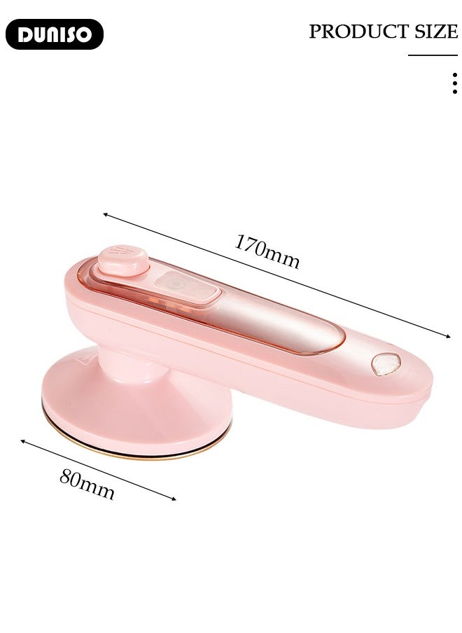 Portable Steam Iron with Heat Insulation Pad and Measuring Cup, Travel Steamer Iron, 2-in-1 Dry and Wet Steam Iron for Clothes,  Handheld Mini Iron, Garment Steamer for Home, Travel, Dorm, Gifts, School, Office, Home Essential