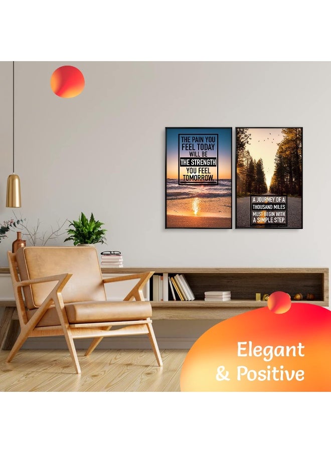 BPA  Inspirational Wall Art  Motivational Posters  Motivational Posters For Office Set of 6 11x17 in.