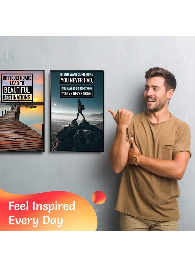 BPA  Inspirational Wall Art  Motivational Posters  Motivational Posters For Office Set of 6 11x17 in.