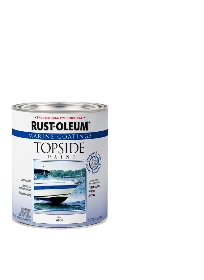 Rust-Oleum 206999 Marine Topside Enamel Paint, Gloss White, 1-Quart, 32 Fl Oz (Pack of 1)