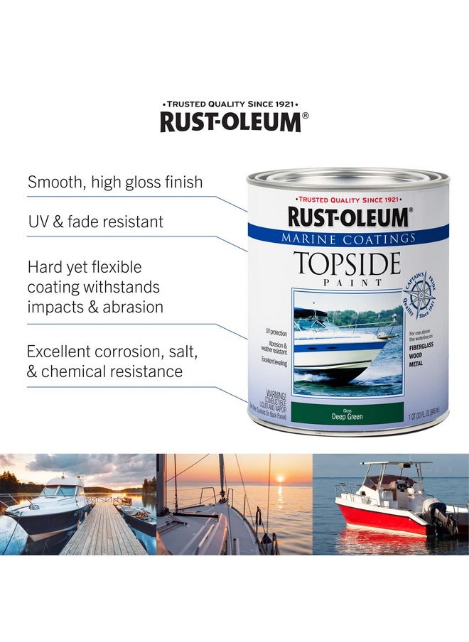 Rust-Oleum 206999 Marine Topside Enamel Paint, Gloss White, 1-Quart, 32 Fl Oz (Pack of 1)